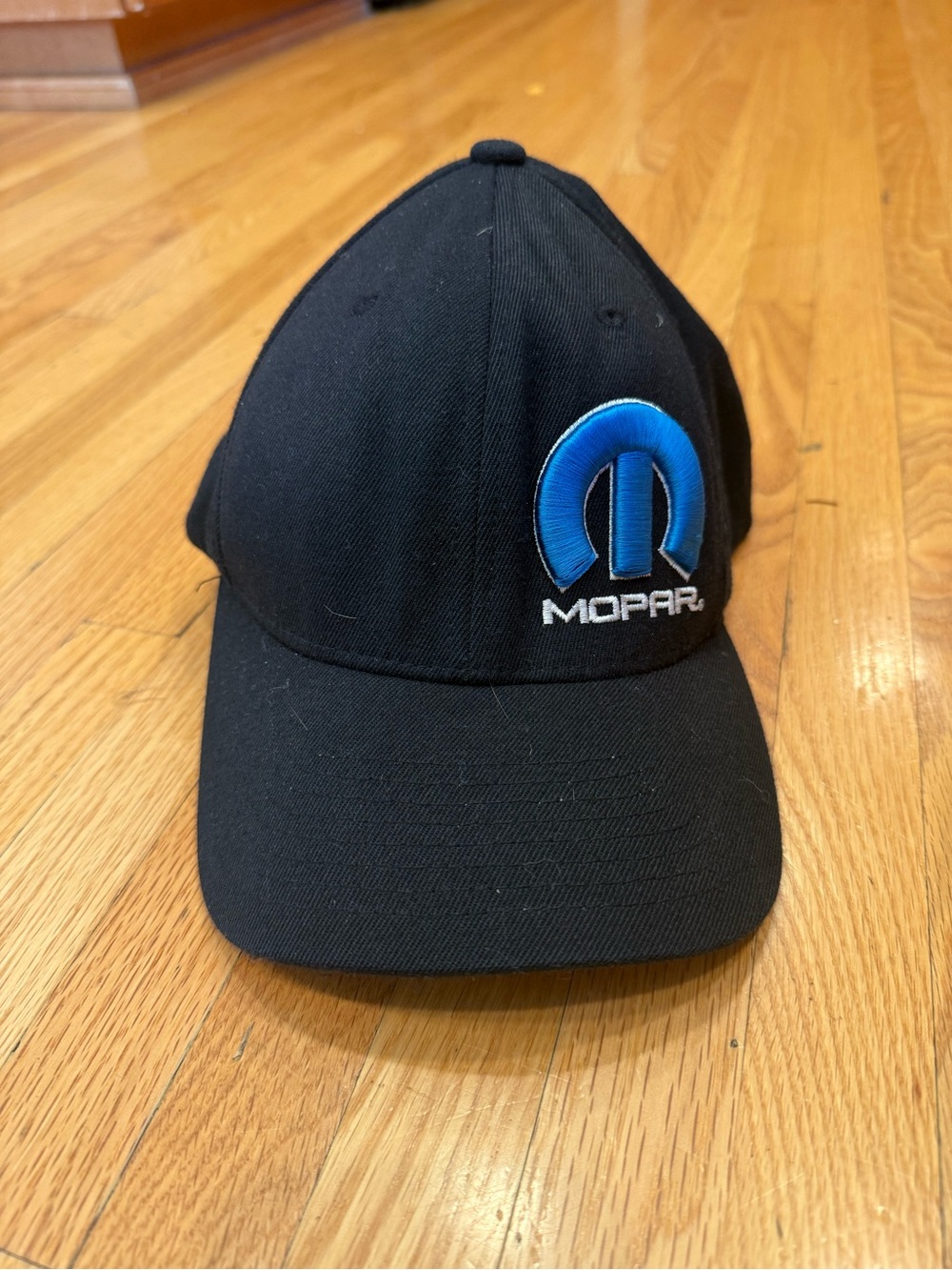 Mopar Black Baseball Cap with Blue Logo
